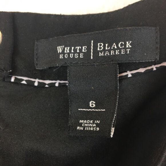 White House Black Market Geometric Hem Sleeveless Shift Dress 6 - Picture 6 of 8